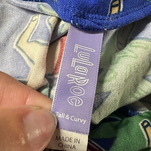 LuLaRoe Holiday Christmas Collection Unicorn Santa Leggings Plus Size 1X TX - Picture 10 of 12